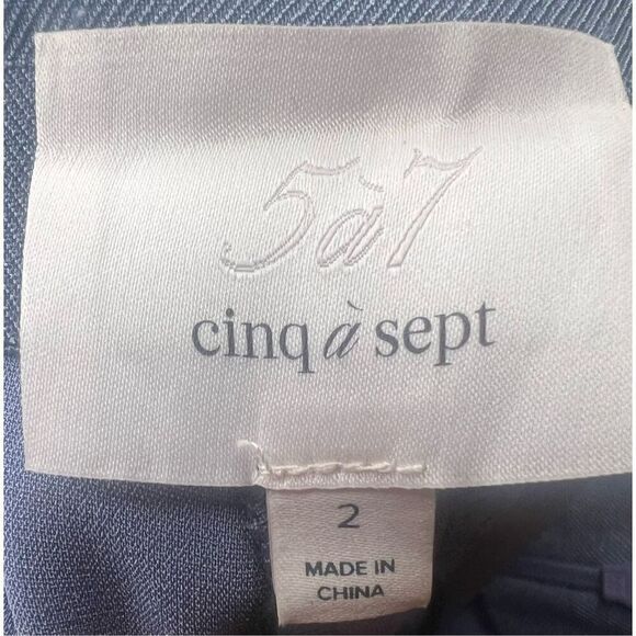 CINQ À SEPT KAYDEN BEADED FLARE PANTS in Slate NWT Size 2 - Picture 6 of 8